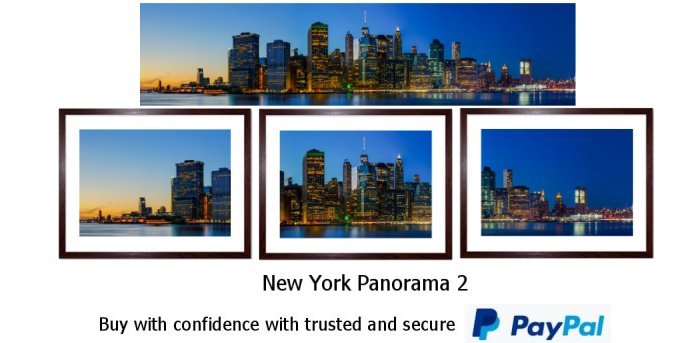 New York Panorama Set Framed Prints